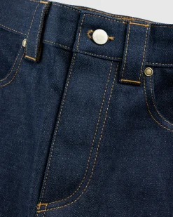 Outlet Meta Campania Collective Frankie Raw Denim Straight Leg Workwear Trousers Midnight Blue midnightblue