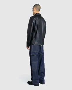 Outlet Meta Campania Collective Frankie Raw Denim Straight Leg Workwear Trousers Midnight Blue midnightblue