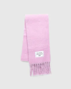 Fashion Acne Studios Fringed Scarf pink/lilac
