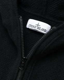 Sale Stone Island Full-Zip Hooded Cardigan black