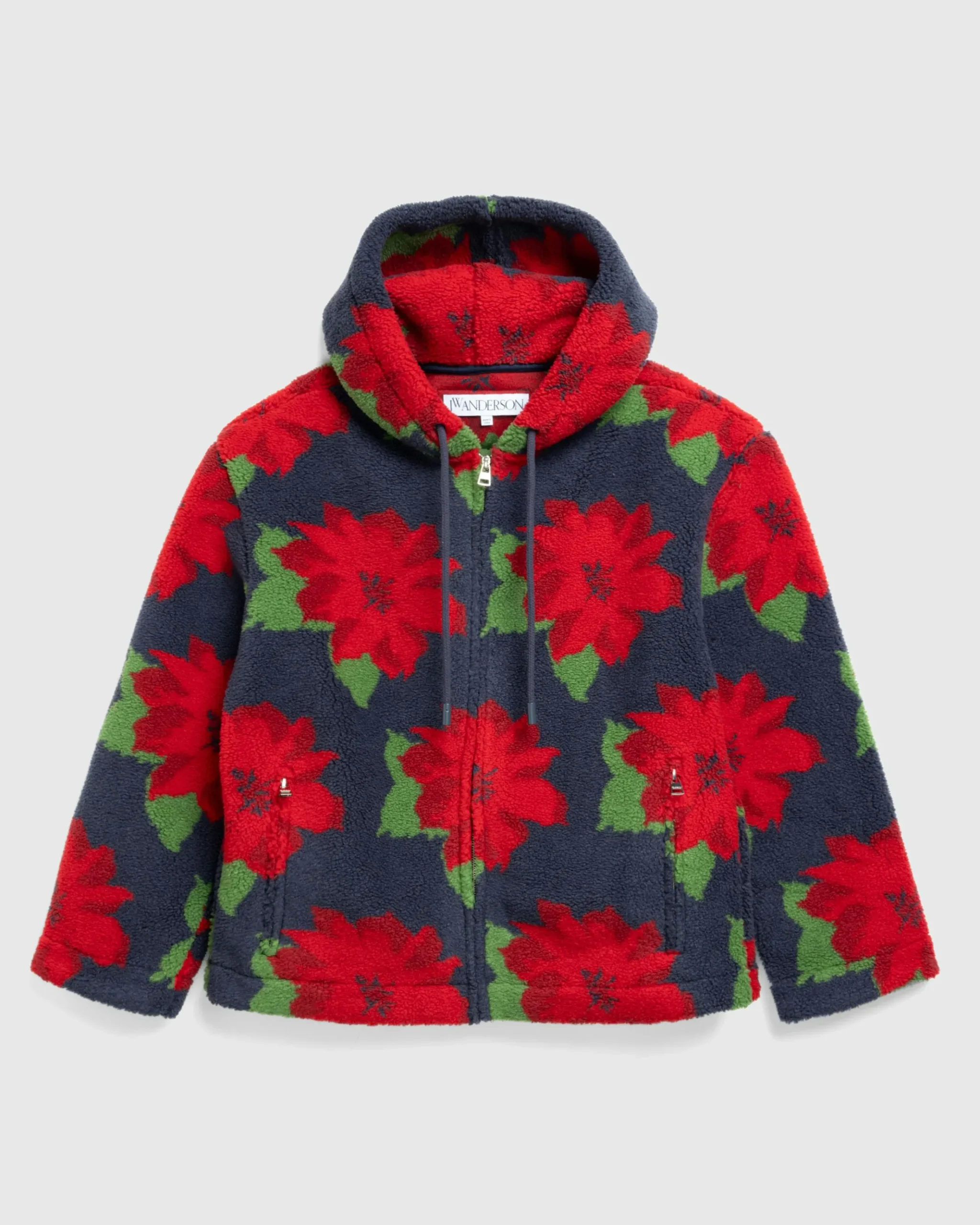 New J.W. Anderson Full-Zip Hooded Jacket navy