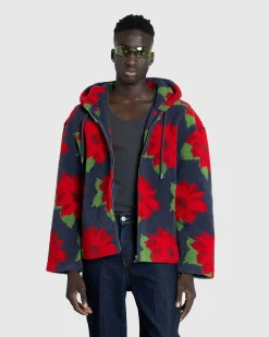 New J.W. Anderson Full-Zip Hooded Jacket navy
