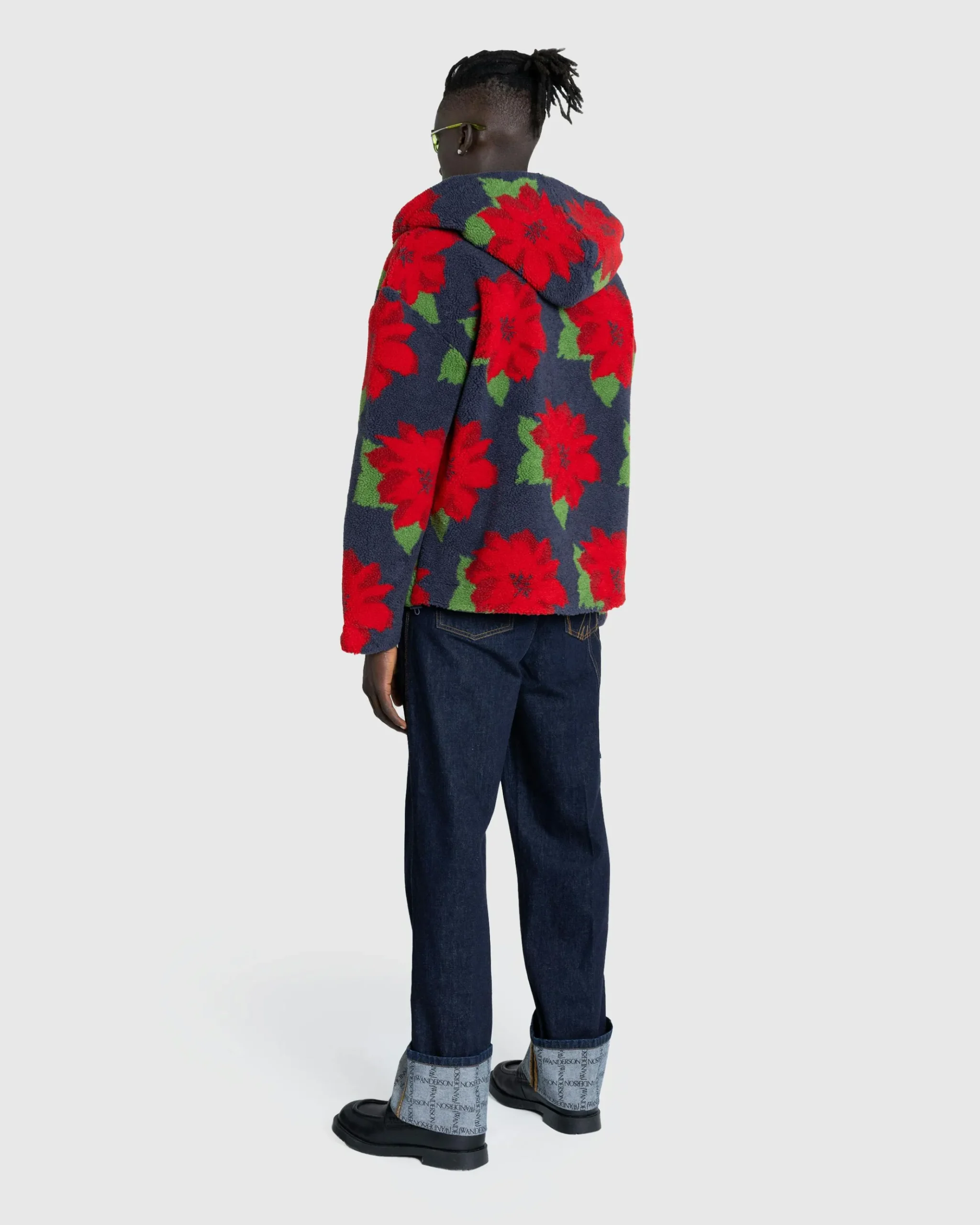 New J.W. Anderson Full-Zip Hooded Jacket navy