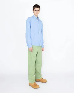 Clearance Highsnobiety HS05 Garment-Dyed Peach Long-Sleeve Shirt blue
