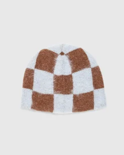 Discount Stockholm Surfboard Club Gas Hat Blue Brown Check bluebrowncheck