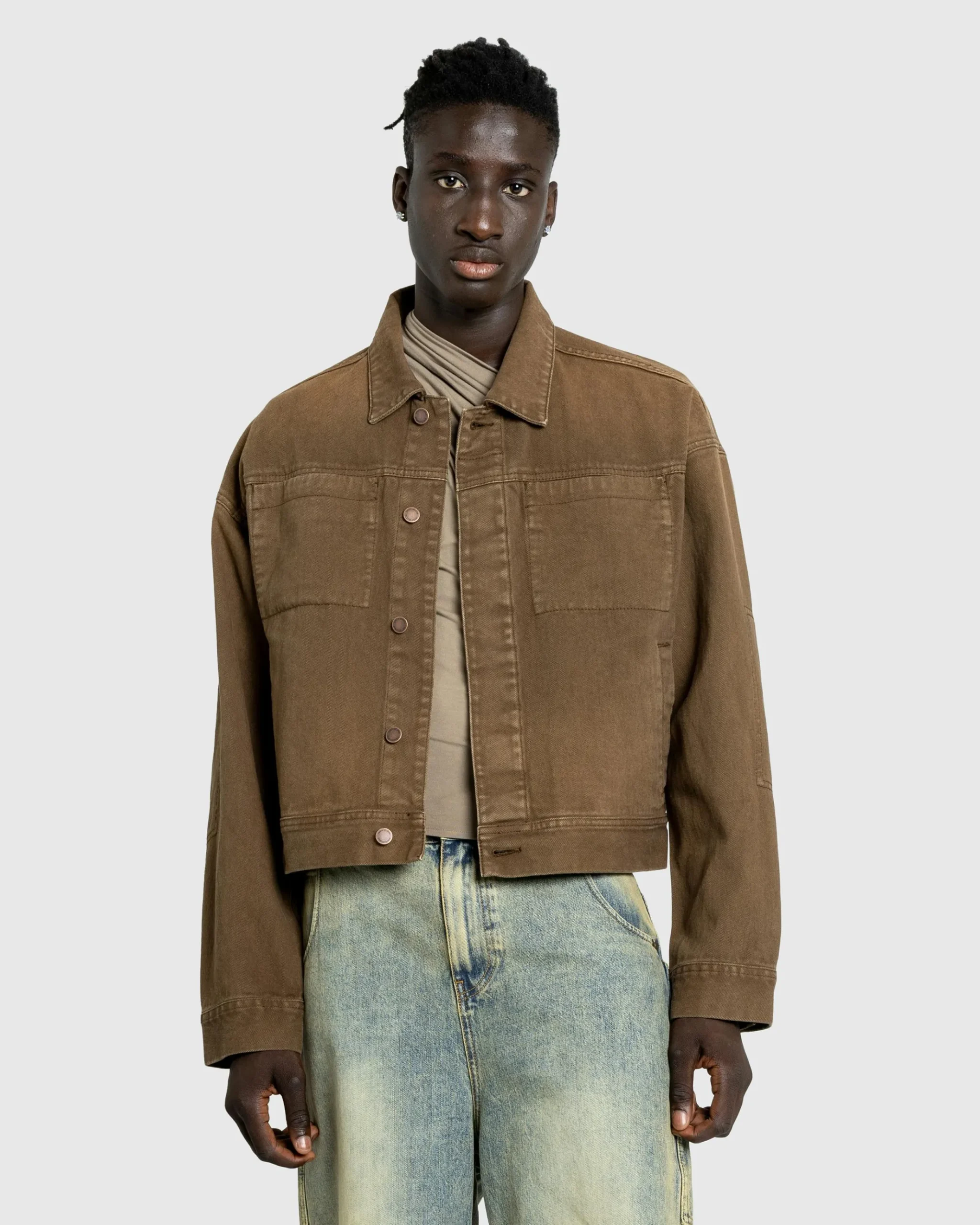 Flash Sale Entire Studios Gem Denim Jacket Military Stone militarystone