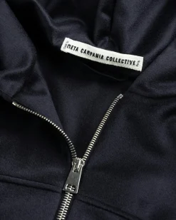 Discount Meta Campania Collective George Cropped Cashmere Blouson Midnight Blue midnightblue