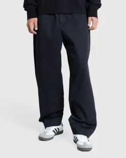 Store Meta Campania Collective Gilles Straight Tropical Wool Twill Leg Formal Trousers black