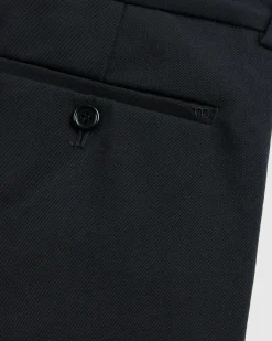 Store Meta Campania Collective Gilles Straight Tropical Wool Twill Leg Formal Trousers black