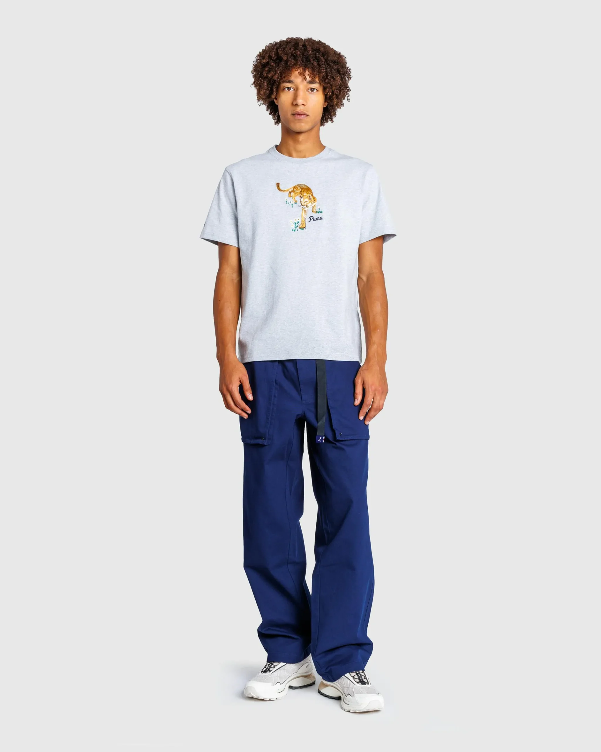 Clearance Puma Graphic Tee Light Grey Heather lightgrayheather