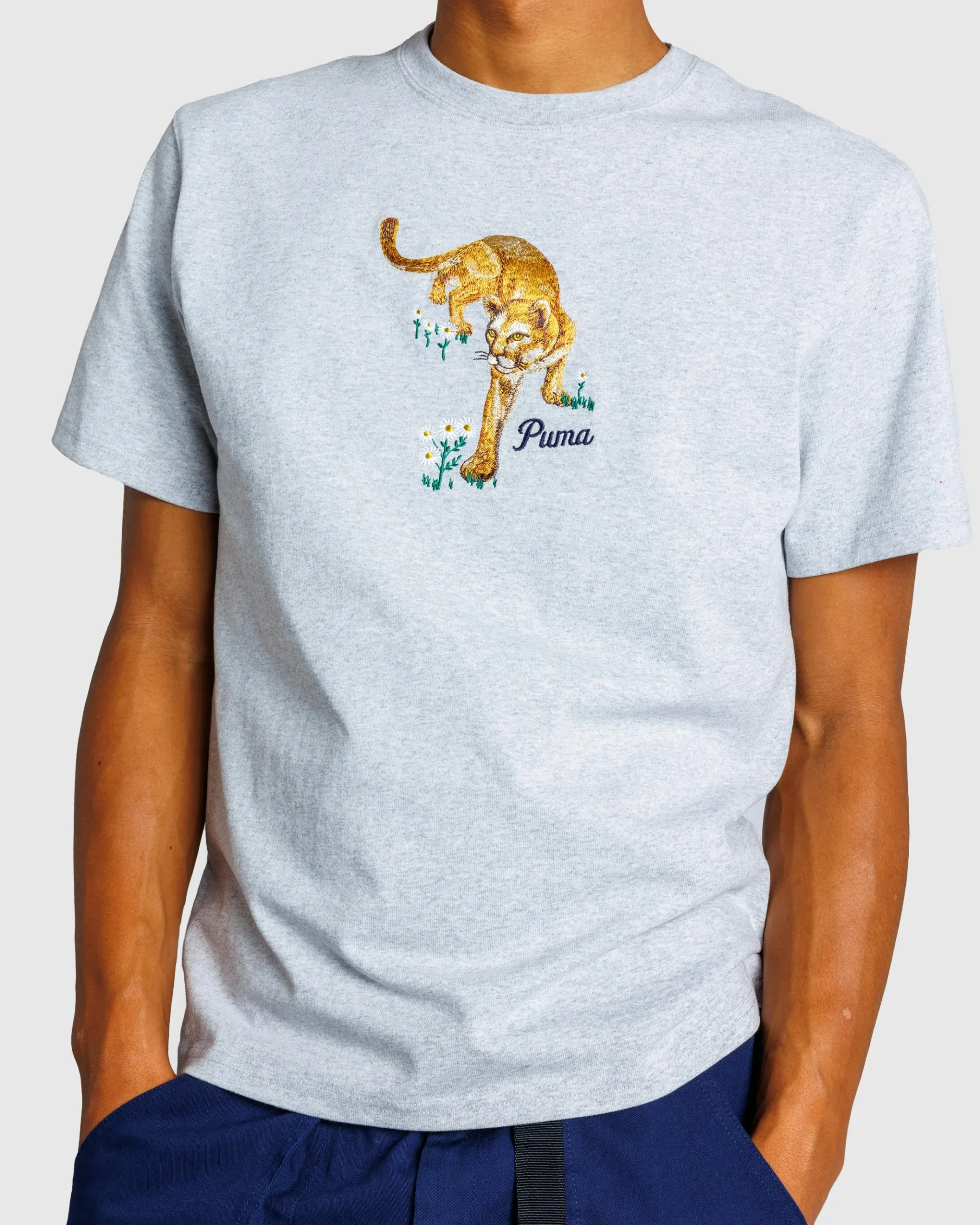 Clearance Puma Graphic Tee Light Grey Heather lightgrayheather