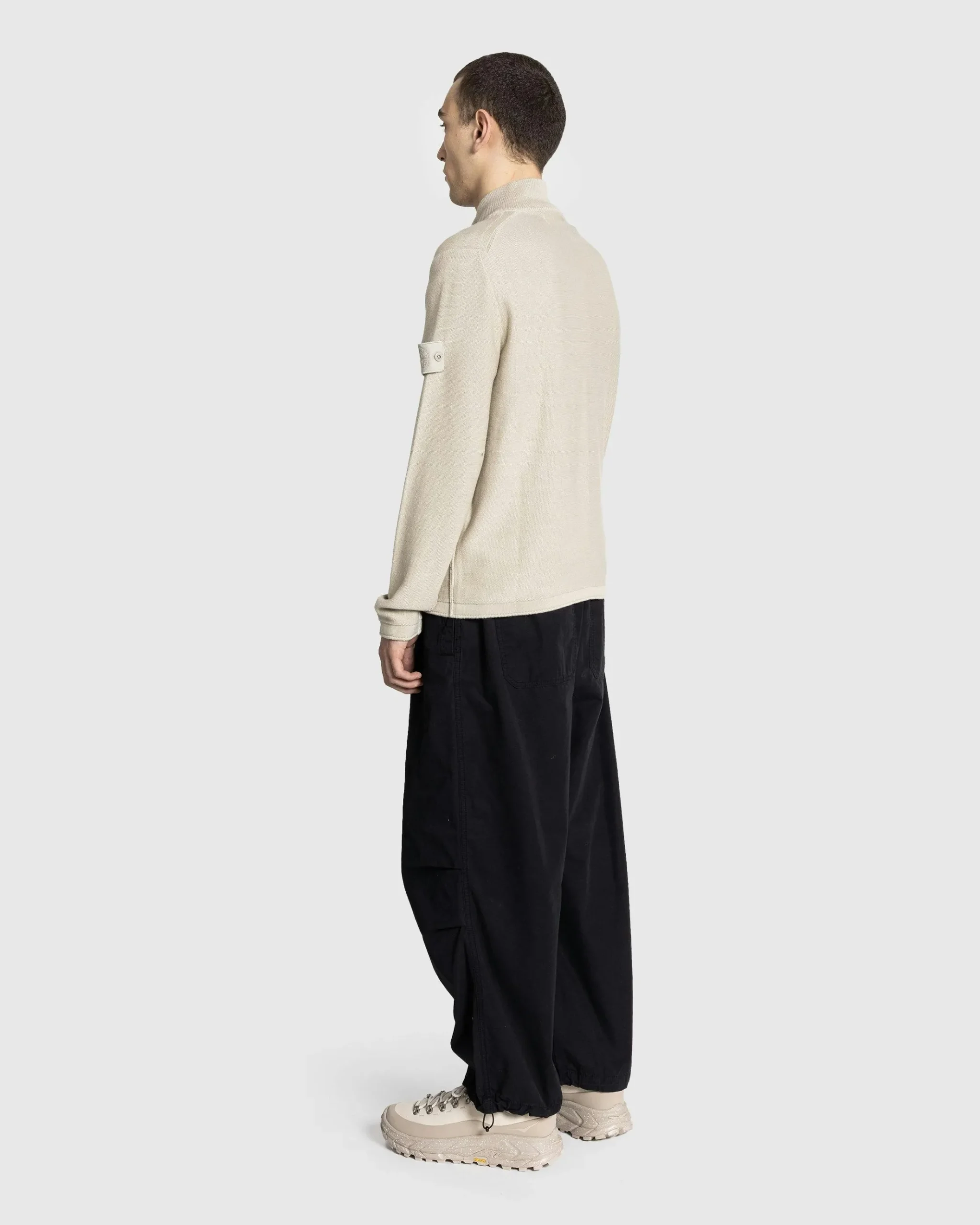 Store Stone Island Half-Zip Cardigan beige