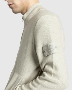 Store Stone Island Half-Zip Cardigan beige