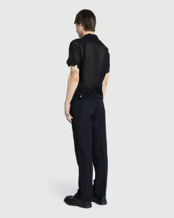 Best Sale Auralee Hard Twist Finx Linen Chino Slacks black