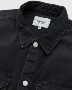 Discount Carhartt WIP Harvey Shirt Jacket Black/Dark Used Wash black/darkusedwash