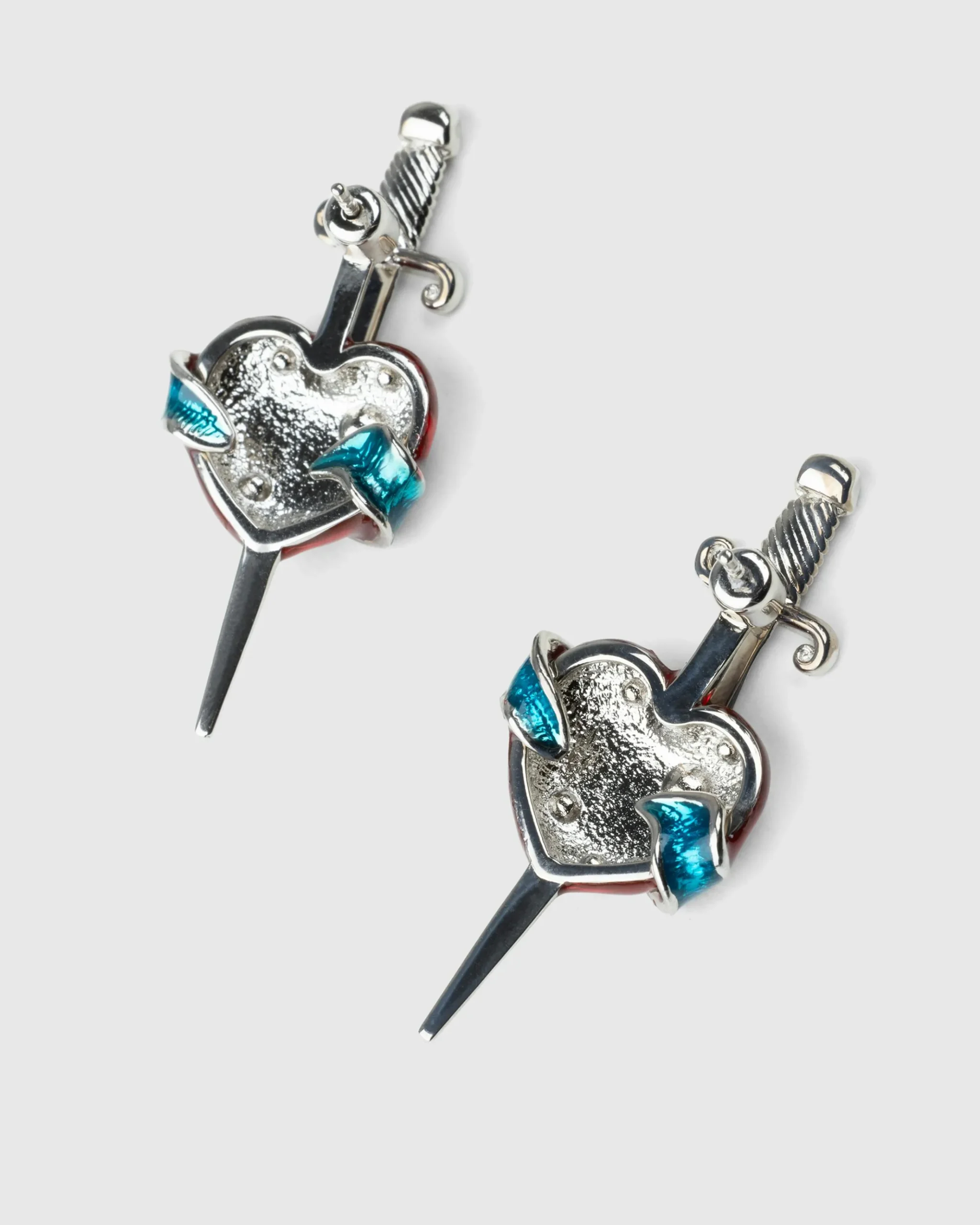 Online Jean Paul Gaultier Heart and Sword Earrings silver