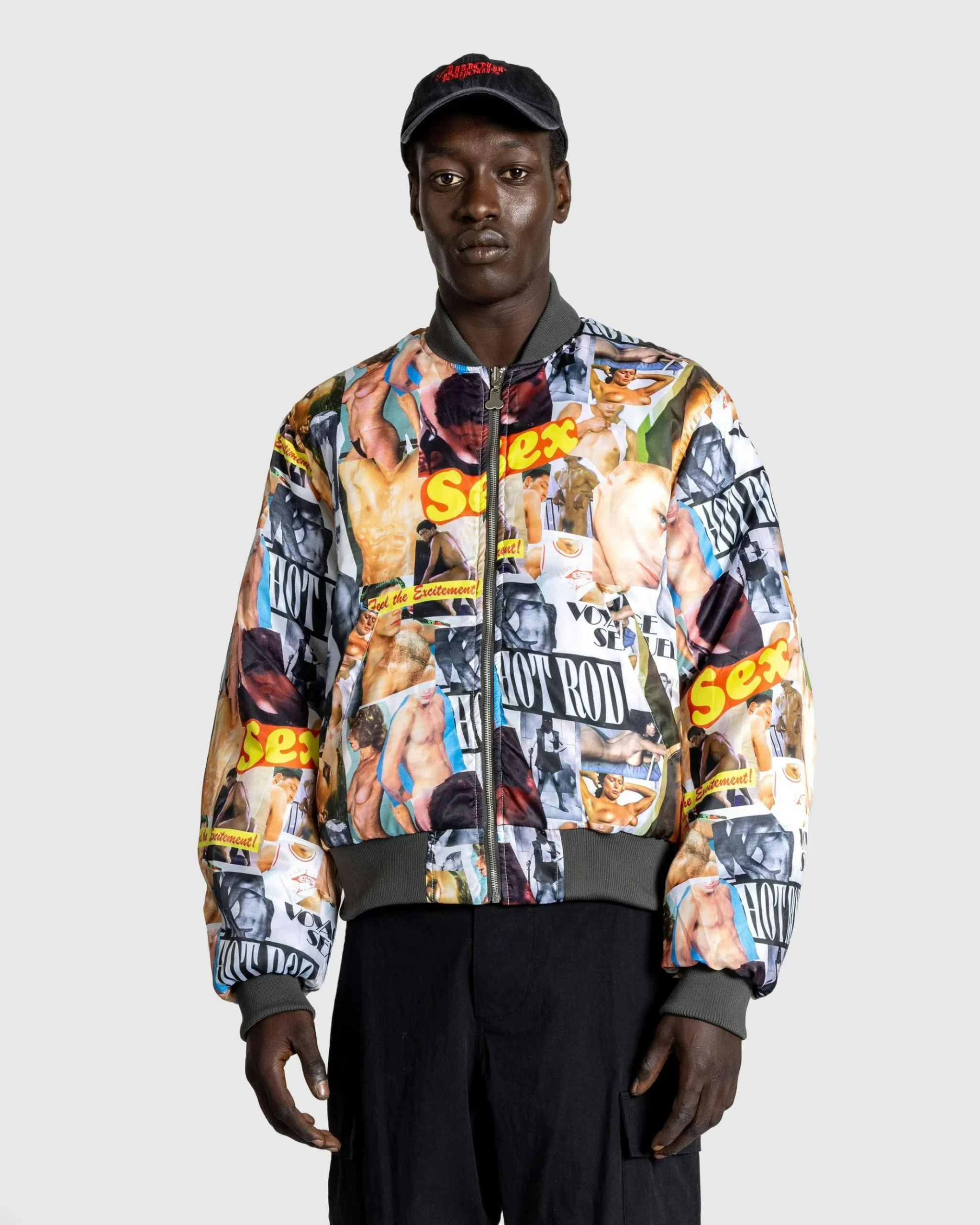 Best Carne Bollente Hidden Pleasures Bomber Jacket Gray grey