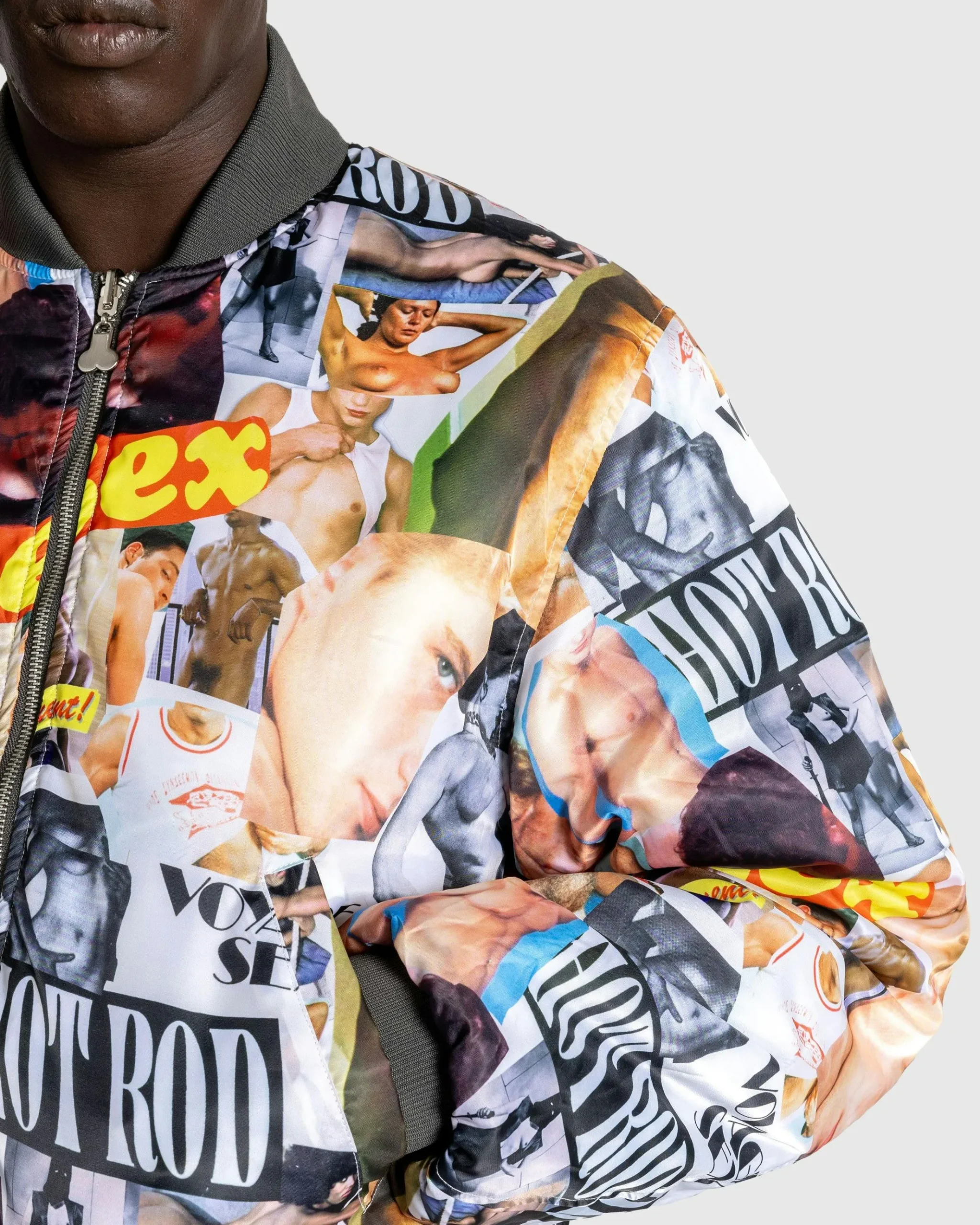 Best Carne Bollente Hidden Pleasures Bomber Jacket Gray grey