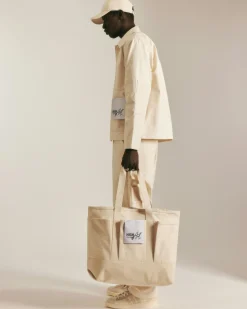 Discount Highsnobiety HIGHArt Canvas Ball Cap Off-White natural
