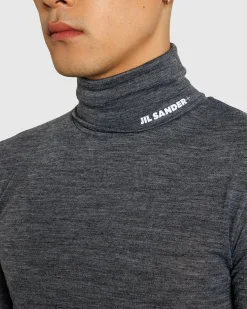 Cheap Jil Sander High-Neck Shirt Dark Grey darkgrey