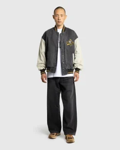 Fashion Patta Homerun Denim Varsity Jacket black