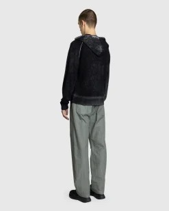 Cheap Acne Studios Hooded Zipper Sweater black