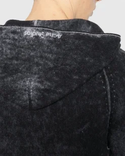 Cheap Acne Studios Hooded Zipper Sweater black