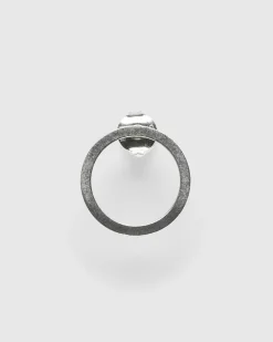 Shop Maison Margiela Hoop Earring Silver palladioburattato