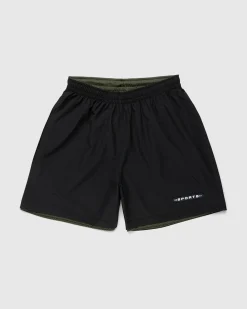Clearance Highsnobiety HS Sports Reversible Mesh Shorts Black/Khaki green