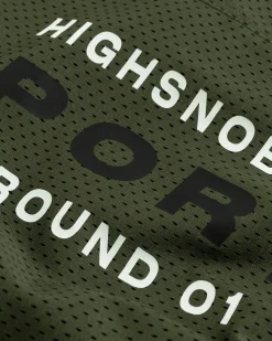 Clearance Highsnobiety HS Sports Reversible Mesh Shorts Black/Khaki green