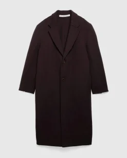 Sale Meta Campania Collective Hugo Long Wool Coat Dark Chocolate Brown darkchocolatebrown