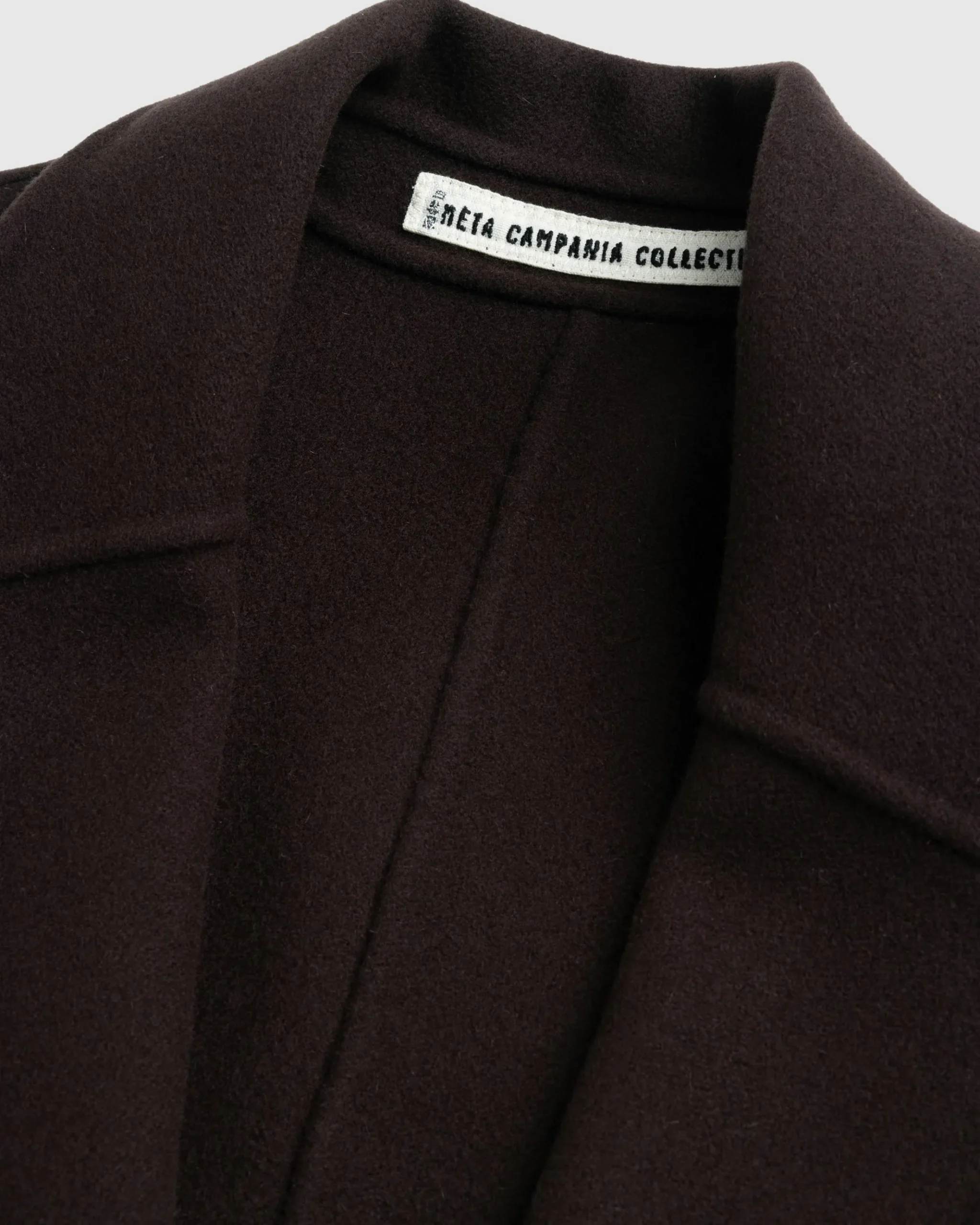 Sale Meta Campania Collective Hugo Long Wool Coat Dark Chocolate Brown darkchocolatebrown