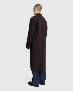 Sale Meta Campania Collective Hugo Long Wool Coat Dark Chocolate Brown darkchocolatebrown