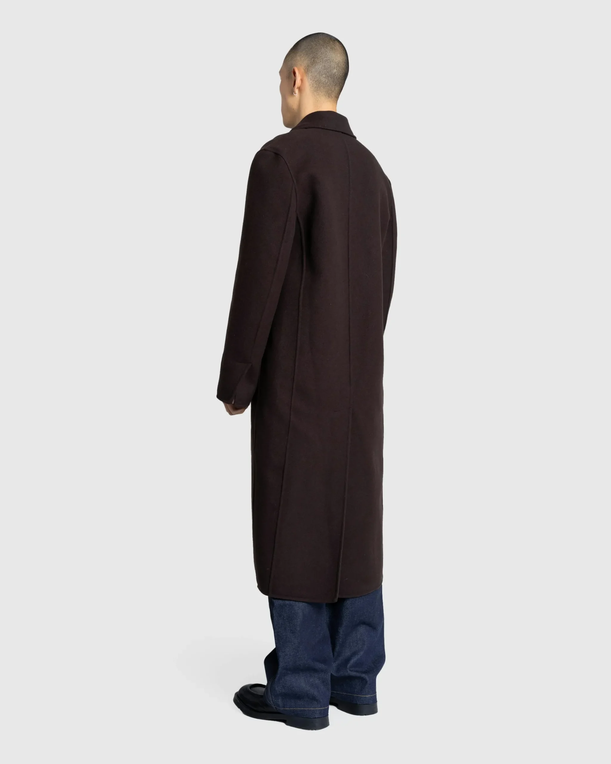 Sale Meta Campania Collective Hugo Long Wool Coat Dark Chocolate Brown darkchocolatebrown