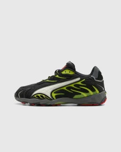 Hot Puma Inhale Distressed Black-Warm White-Lime Pow pumablack-warmwhite-limepow