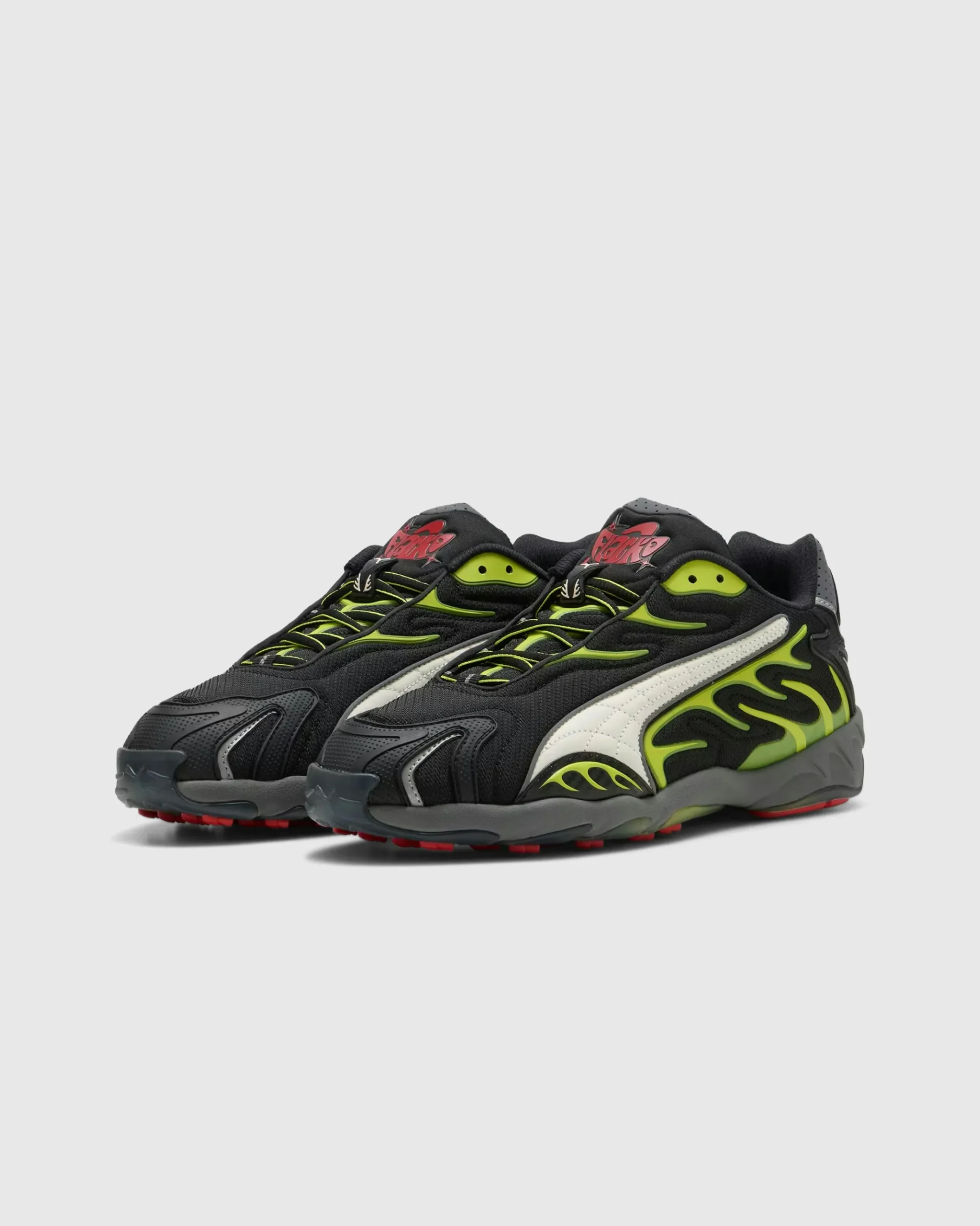 Hot Puma Inhale Distressed Black-Warm White-Lime Pow pumablack-warmwhite-limepow
