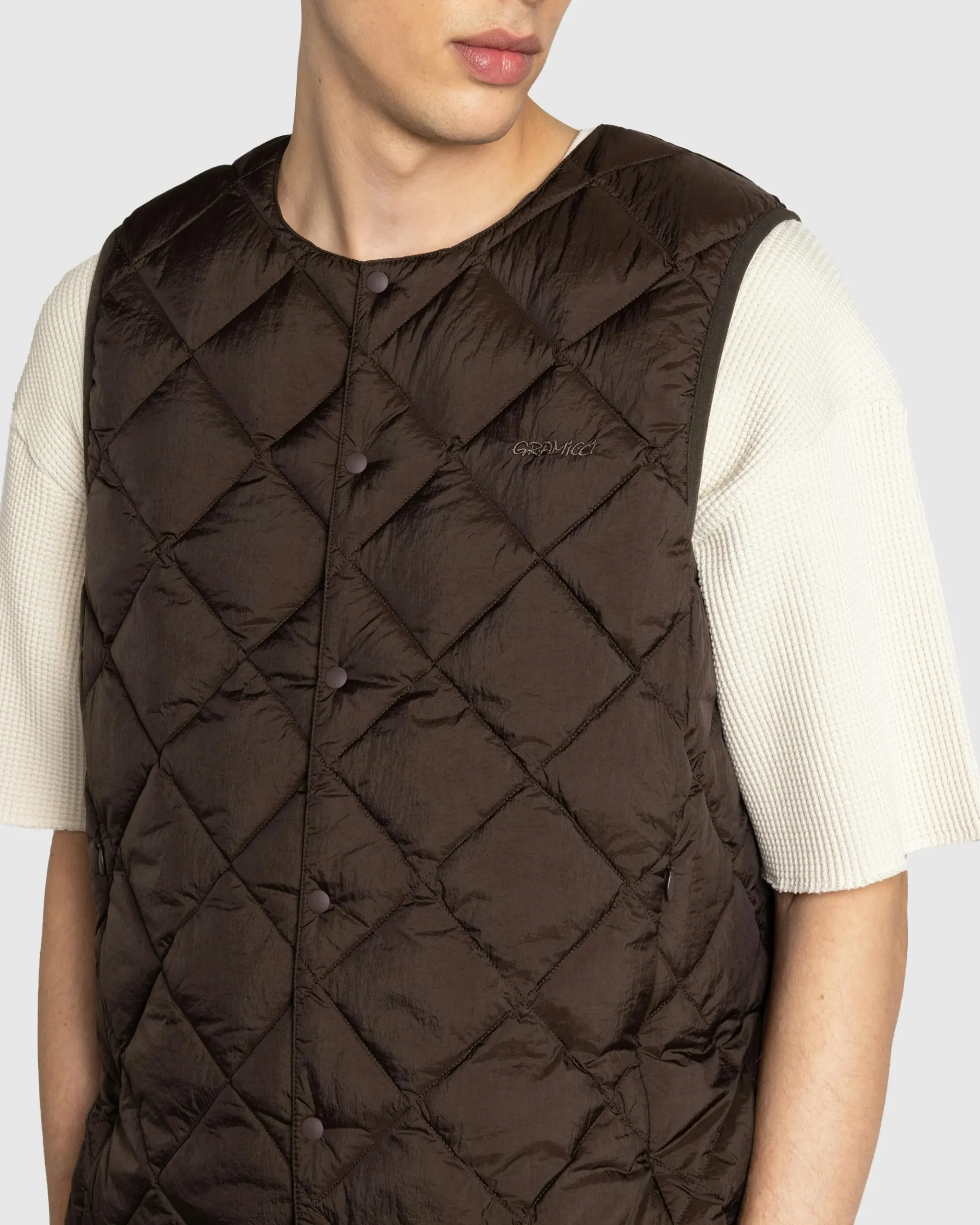 Hot Gramicci Inner Down Vest Dark Brown darkbrown