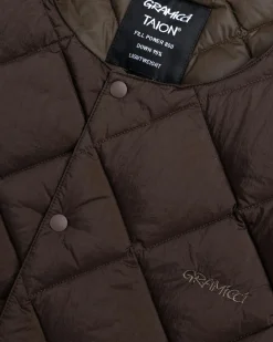 Hot Gramicci Inner Down Vest Dark Brown darkbrown