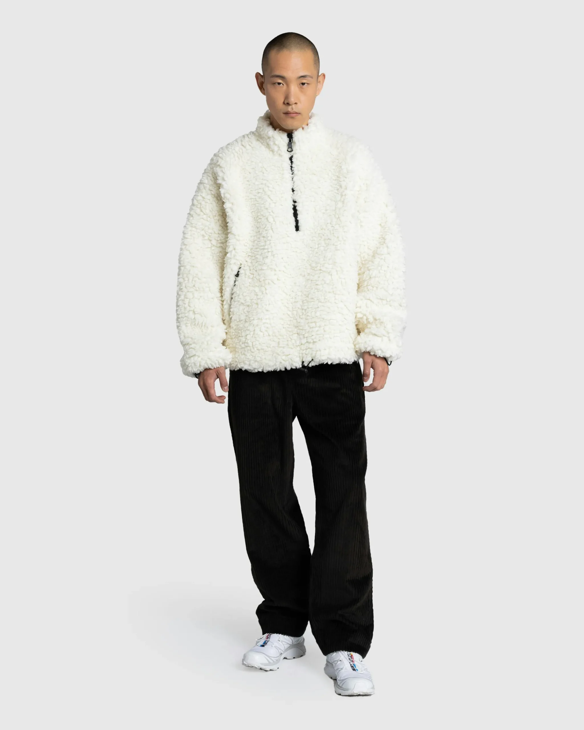 Cheap Meta Campania Collective Jason Shearling Quarter-Zip Natural White naturalwhite