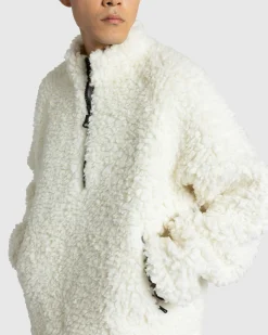 Cheap Meta Campania Collective Jason Shearling Quarter-Zip Natural White naturalwhite
