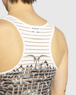 Clearance Jean Paul Gaultier Jersey Tank Top Printed Diablo white/black