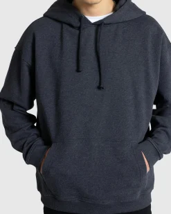 Hot Meta Campania Collective Joseph Jersey Cotton Hoodie Dark Chocolate Melange darkcharcoalmelange