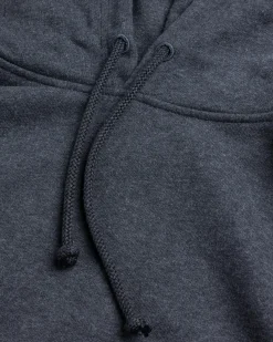 Hot Meta Campania Collective Joseph Jersey Cotton Hoodie Dark Chocolate Melange darkcharcoalmelange