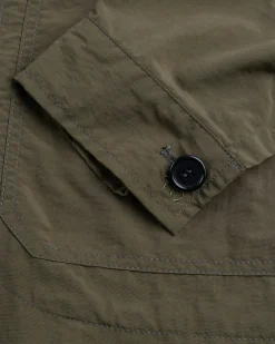 Cheap Meta Campania Collective Julian Selflined Nylon Shirt Jacket Dark Khaki darkkhaki