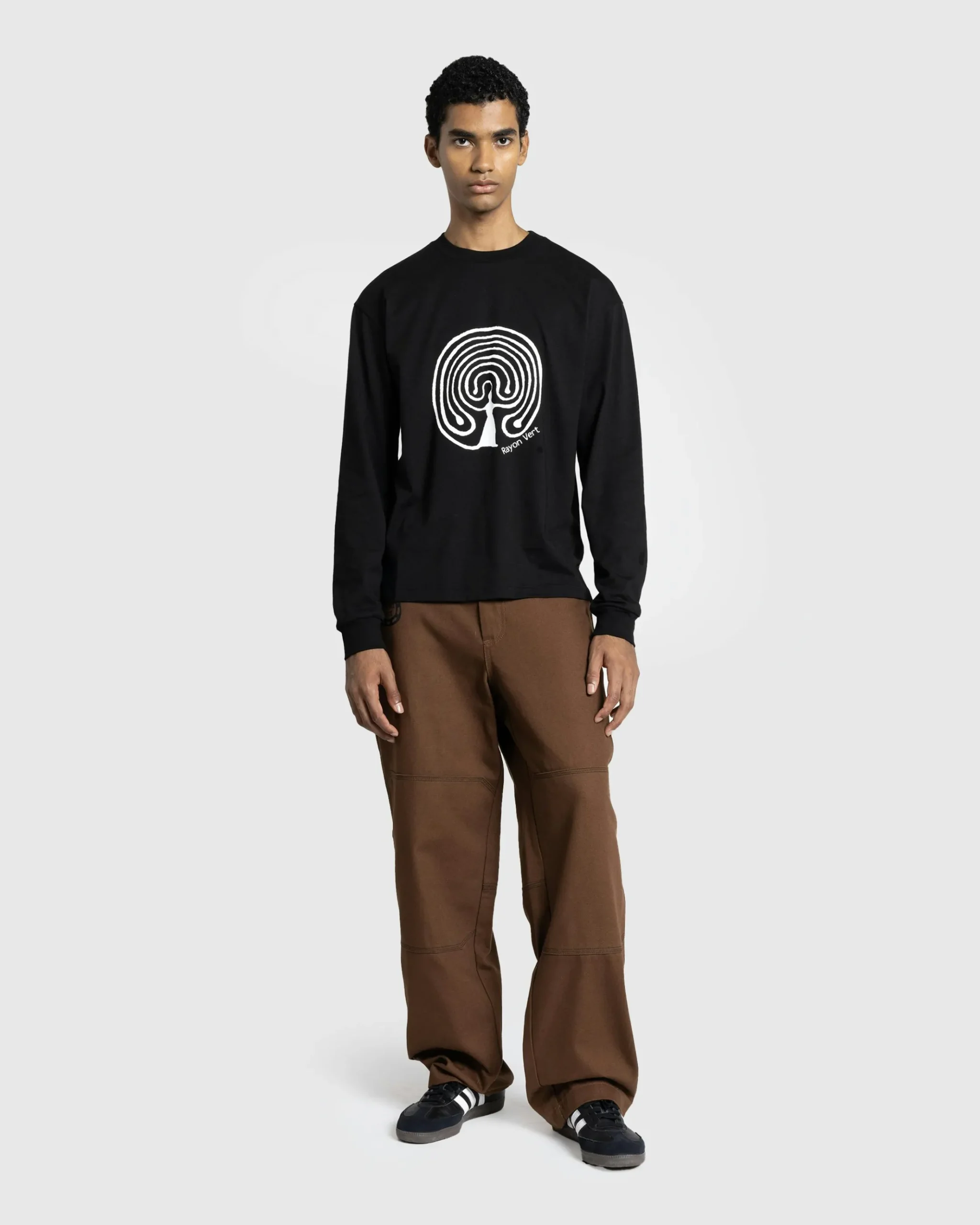 Store Rayon Vert Kern Long-Sleeve T-Shirt Golgotha Black golgothablack