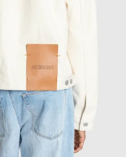 Fashion JACQUEMUS La Veste De-Nimes Off-White/Red Stripe off-white/redstripe