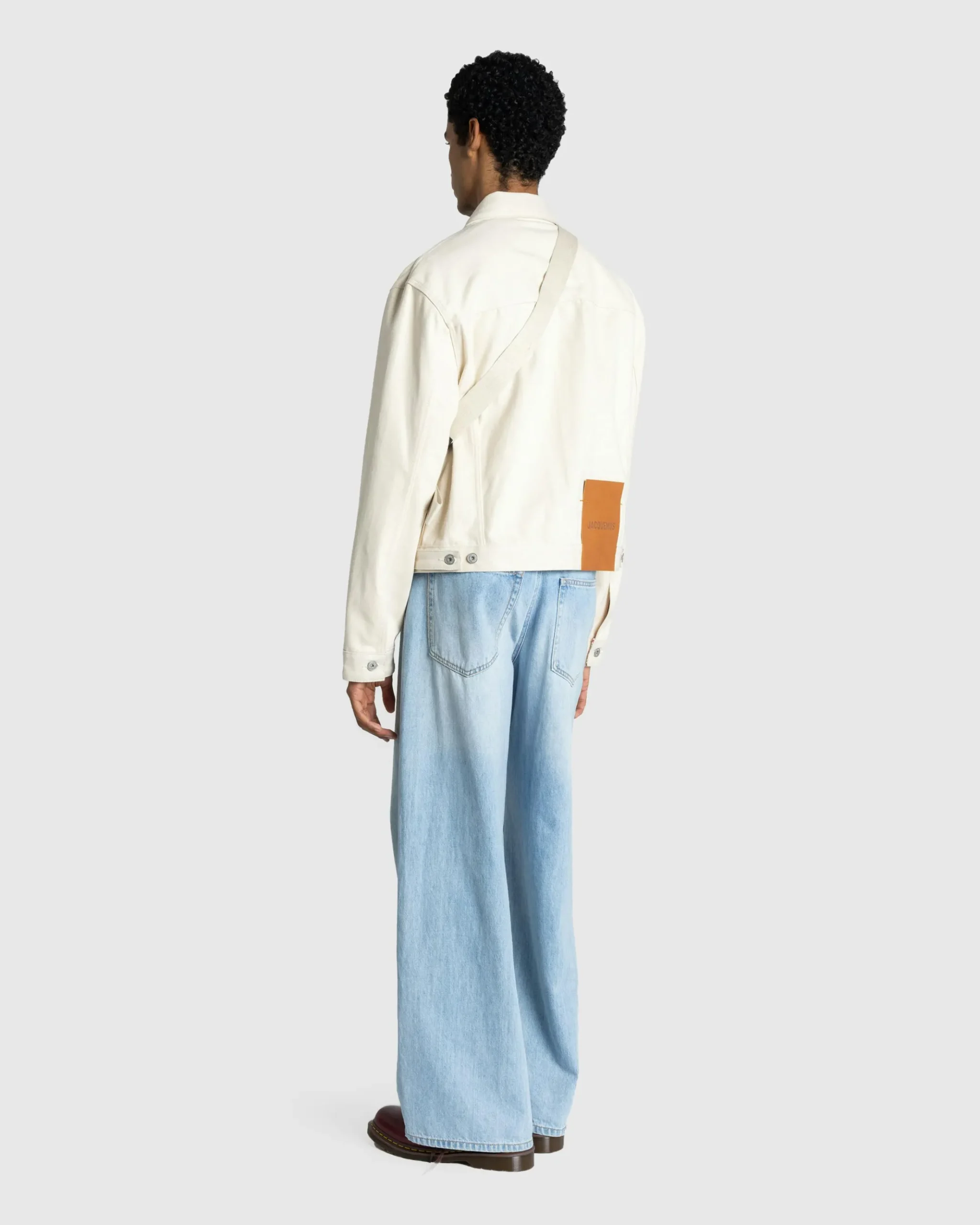 Fashion JACQUEMUS La Veste De-Nimes Off-White/Red Stripe off-white/redstripe