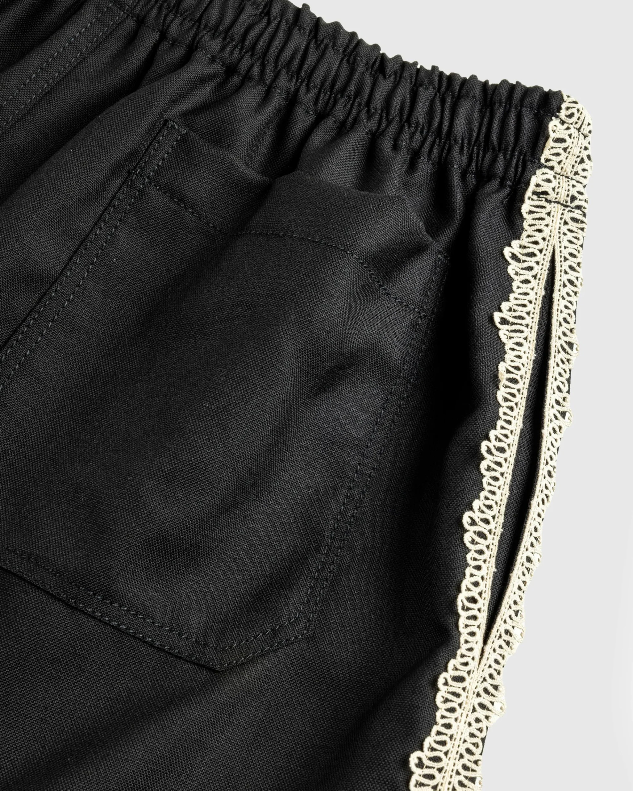 Cheap Bode Lacework Shorts black
