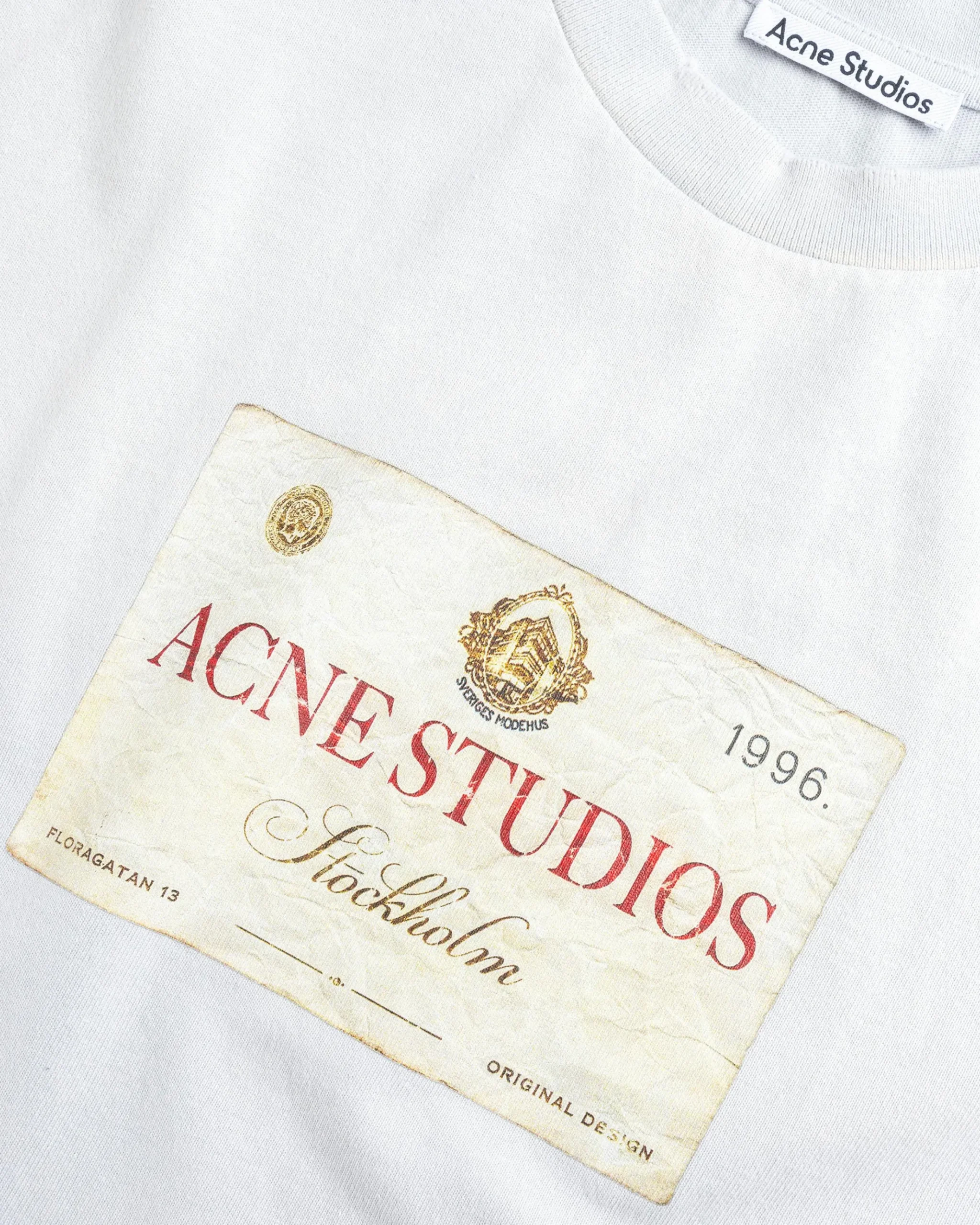 Flash Sale Acne Studios Layered Print T-Shirt lightgrey