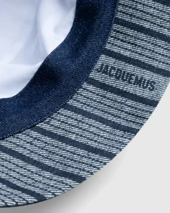 Clearance JACQUEMUS Le Bob Gadjo Navy/Navy Stripe navy/navystripe